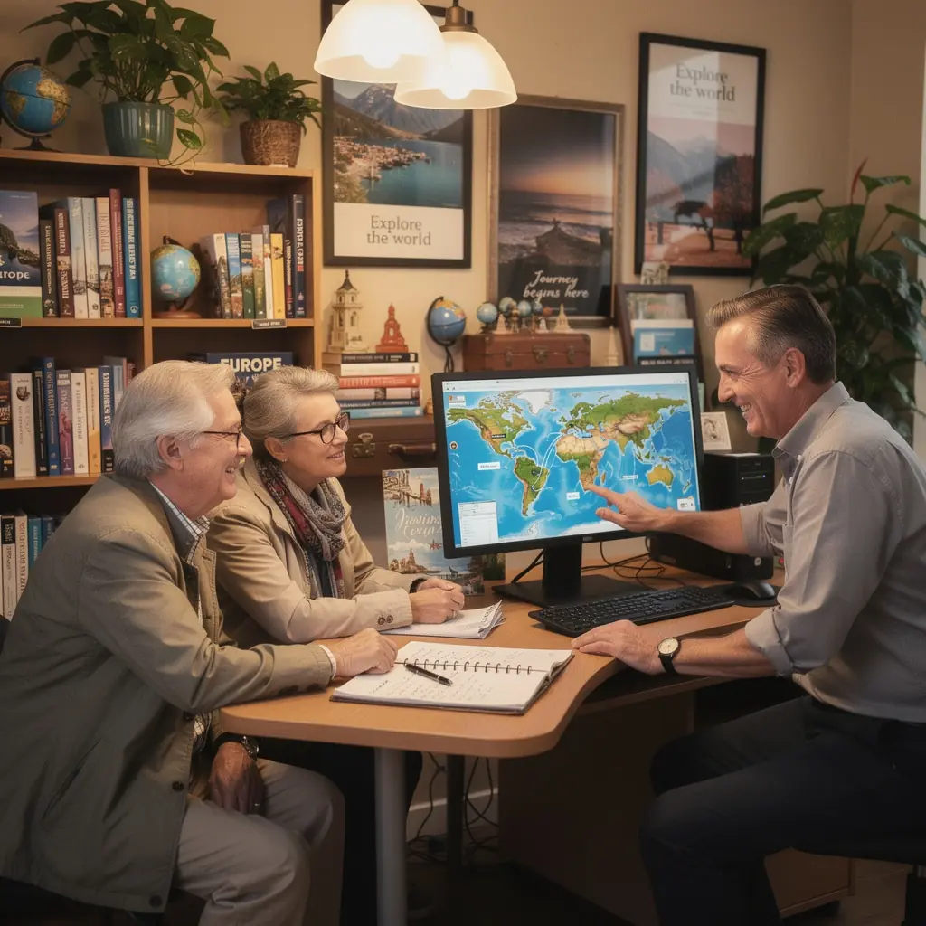 Pojazd zaparkowany w pobliżu popularnej atrakcji turystycznej w USA.